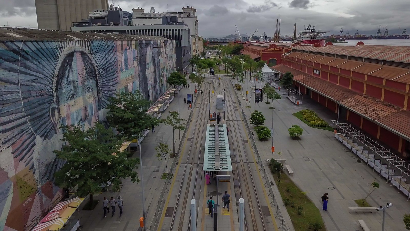 La Empresa Brasileña de Comunicación ya tiene una estructura instalada en el Boulevard Olímpico: todo está listo para la mega cobertura. Foto: Franciéli Barcellos/G20 Brasil